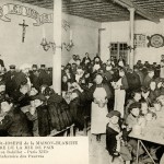 Le réfectoire de La Mie de Pain au début du XXème siècle