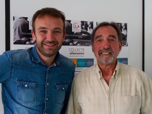 Dominique et Xavier, coorganisateurs bénévoles de la collecte