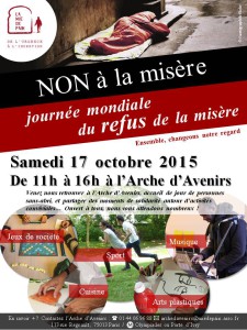 Affiche 17 octobre 2015 à l'Arche d'Avenirs